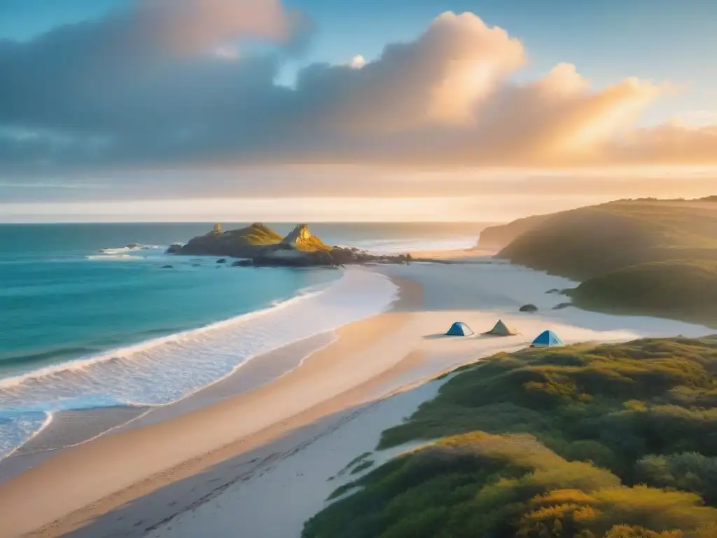 Un amanecer mágico en la playa de Rocha, Uruguay