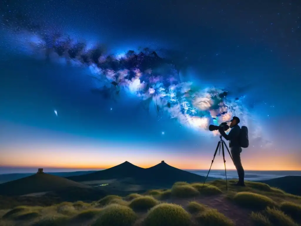 Fotógrafo captura la belleza del cielo nocturno en Uruguay, camping bajo las estrellas