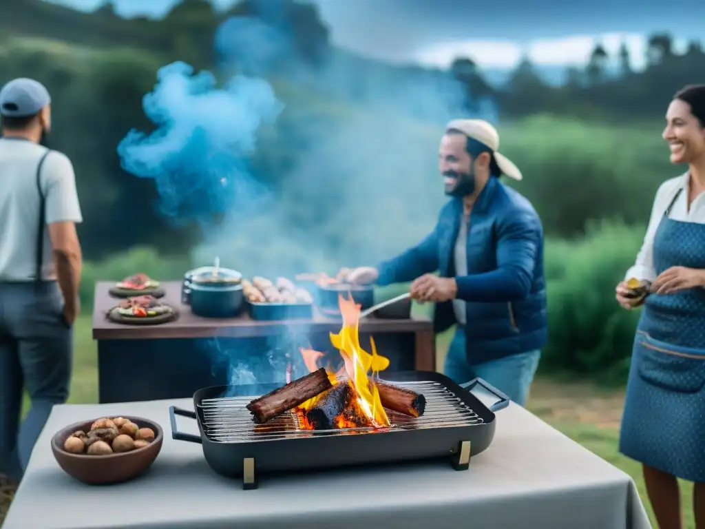 Campamento en Uruguay cocinando con cocinas solares, rodeados de naturaleza