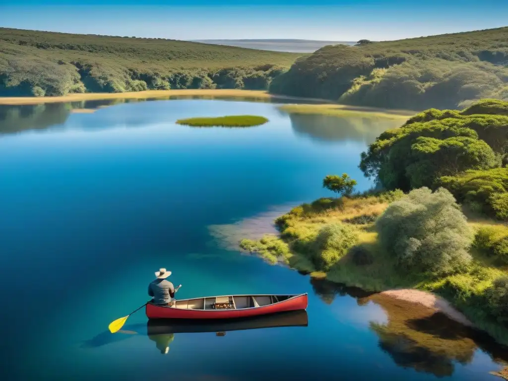 Un campamento pintoresco junto a aguas tranquilas en Uruguay