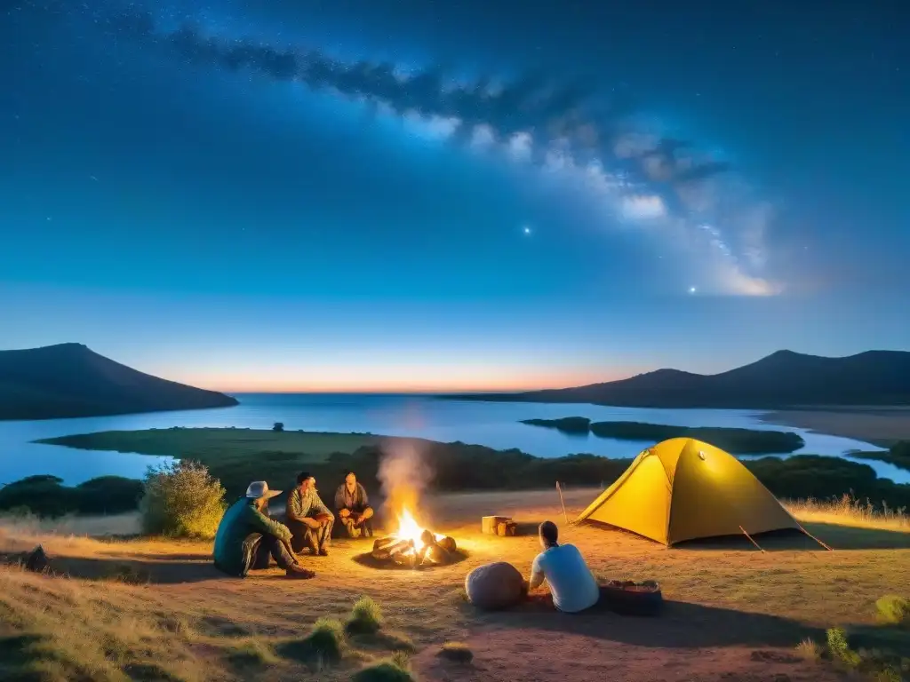 Un campamento seguro en Uruguay: diversidad, naturaleza y camaradería al atardecer