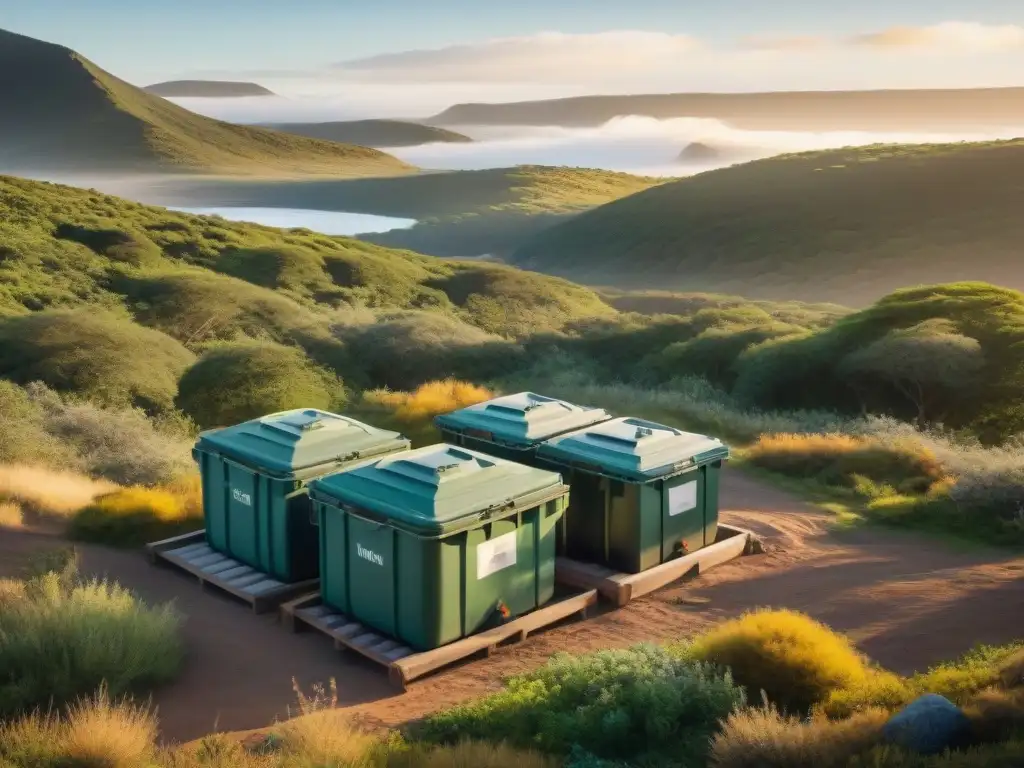 Un campamento sereno en un paraíso natural uruguayo con manejo de desechos responsable