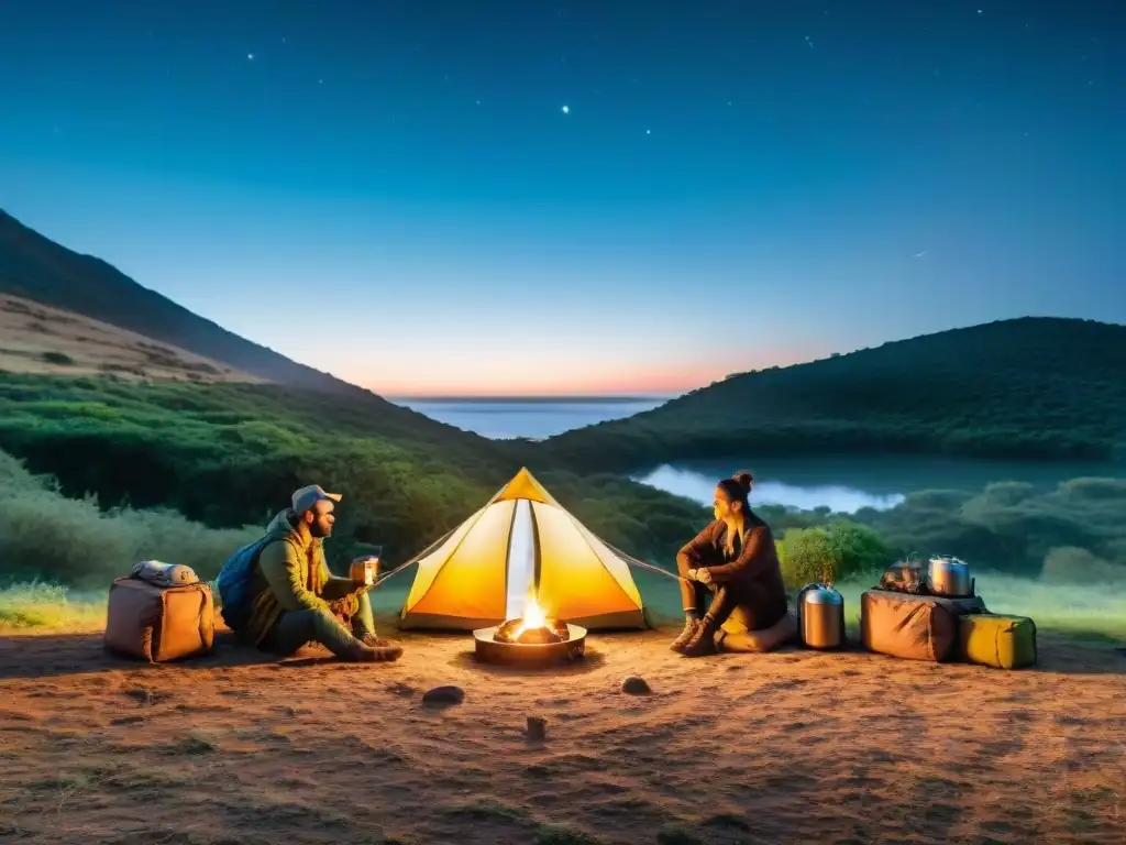 Un campamento sostenible en la exuberante naturaleza de Uruguay con paquetes ecológicos camping