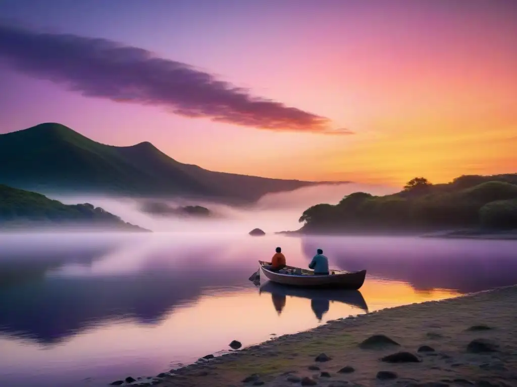 Un campamento tranquilo a orillas del río Uruguay al atardecer, beneficios acampar río Uruguay