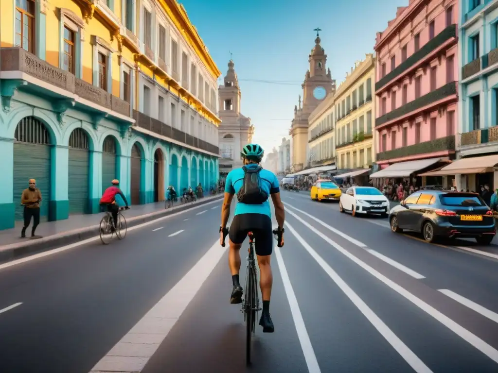 Ciclismo urbano en Montevideo: diversidad y movimiento en las calles bulliciosas