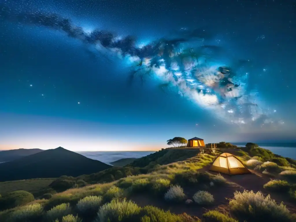 Un cielo estrellado sobre Uruguay, ideal para la orientación por estrellas camping