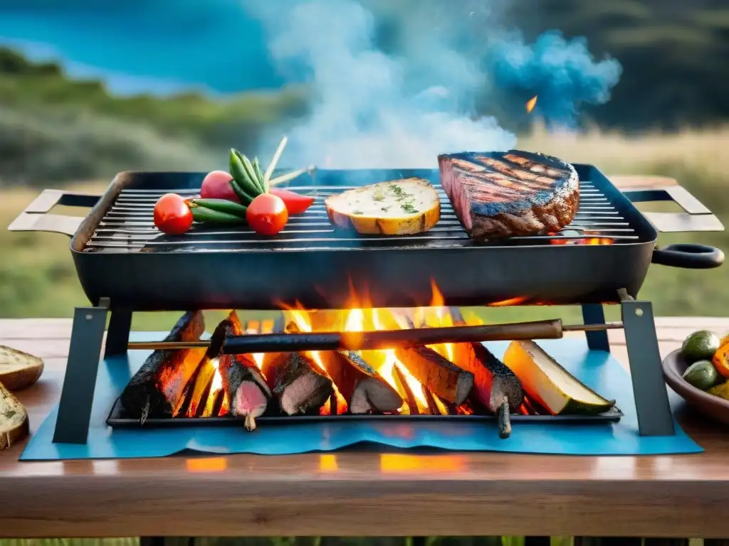 Deliciosa parrillada al aire libre en Uruguay con recetas camping Uruguay