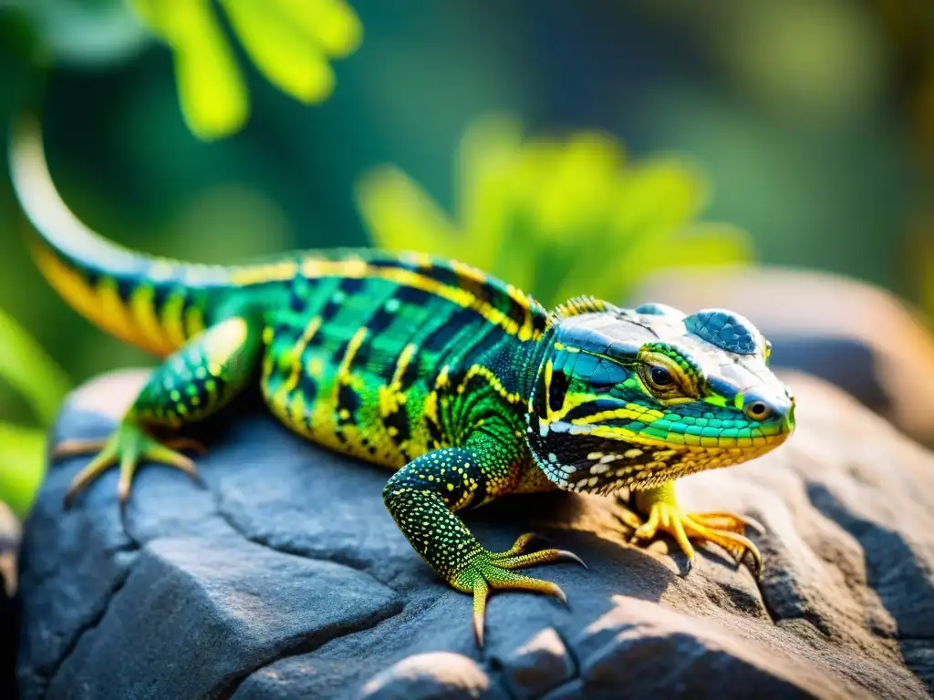 Detalle de un lagarto Tegu vibrante bajo el sol en Uruguay, capturando la esencia de las anécdotas fotógrafos naturaleza Uruguay