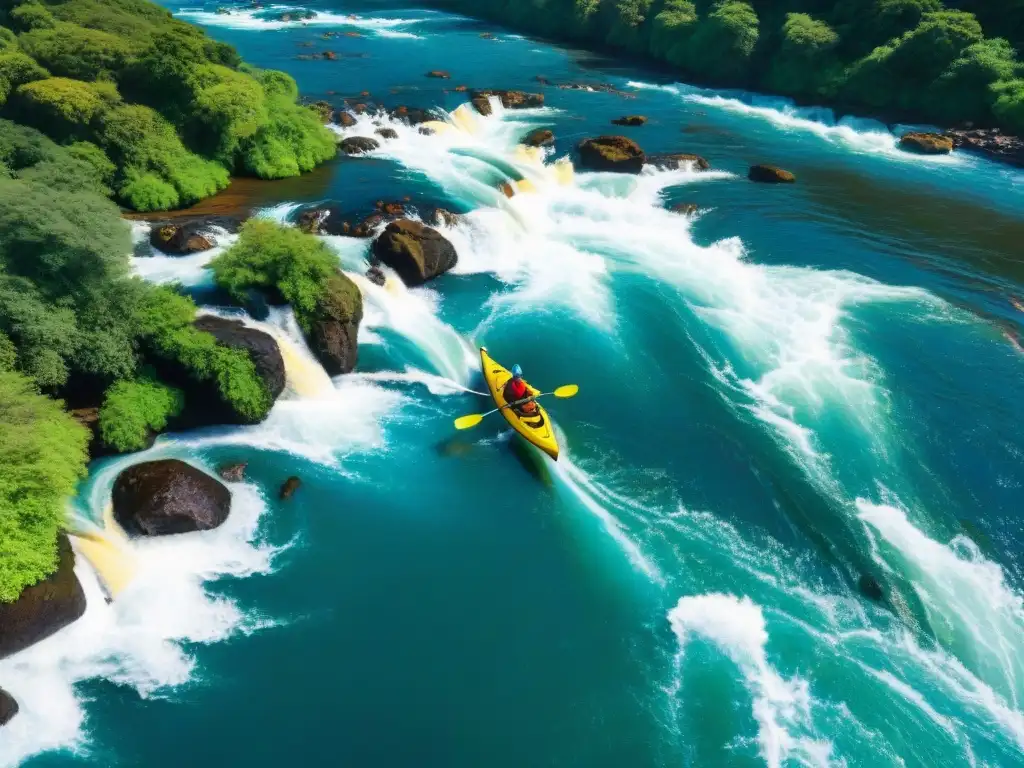 Emocionante aventura en kayak por los rápidos del Río Negro en Uruguay