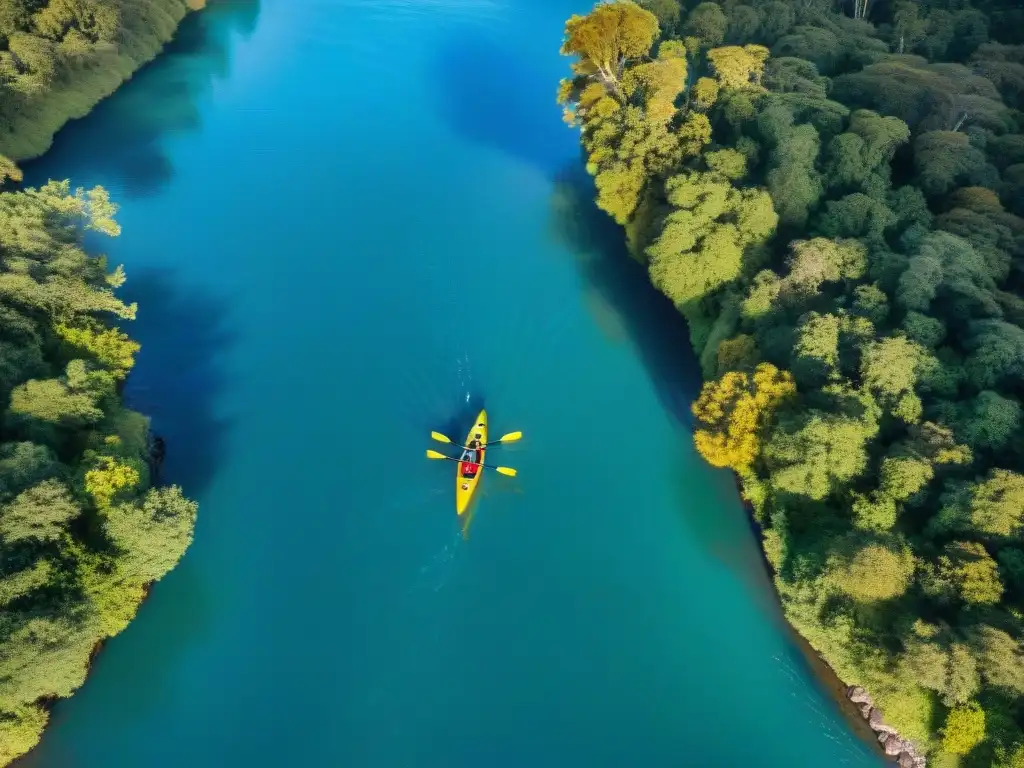 Emocionante aventura en kayaks por río azul en Uruguay