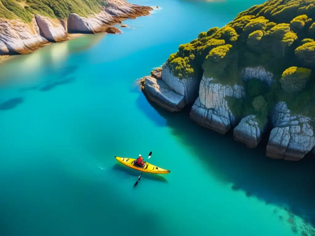 Un emocionante recorrido en kayak por las impresionantes costas de Punta Ballena en Uruguay