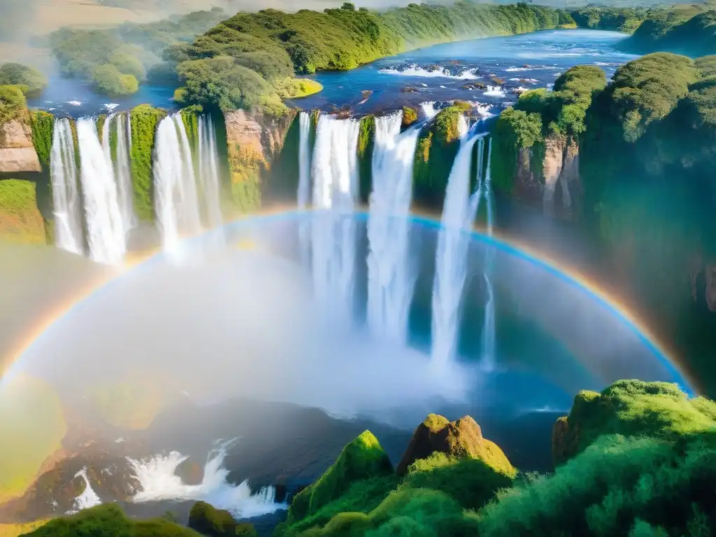 Espectacular Salto del Penitente en Uruguay: cascada, arcoíris, aves coloridas