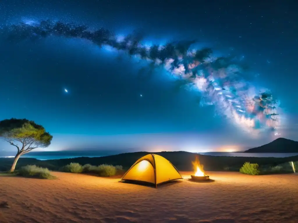 Experiencia astronómica camping en Uruguay: Noche estrellada con campamento bajo la Vía Láctea y la Cruz del Sur