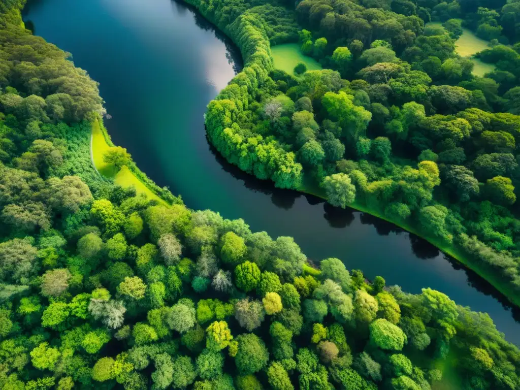 Explora la exuberante selva uruguaya y su río desde un drone, captando toda su belleza natural