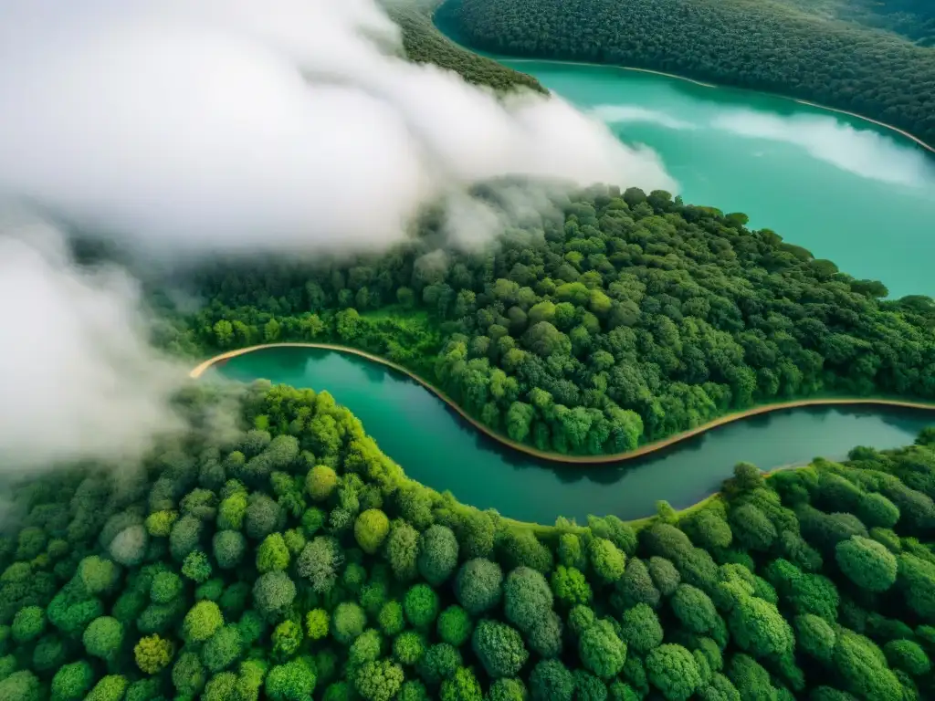 Exuberantes bosques verdes y ríos sinuosos en Uruguay, ideales para explorar las mejores rutas camping con GPS