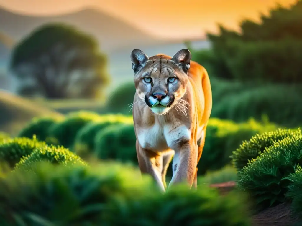 Fotografiando fauna silvestre en Uruguay: Un majestuoso puma en la exuberante naturaleza uruguaya