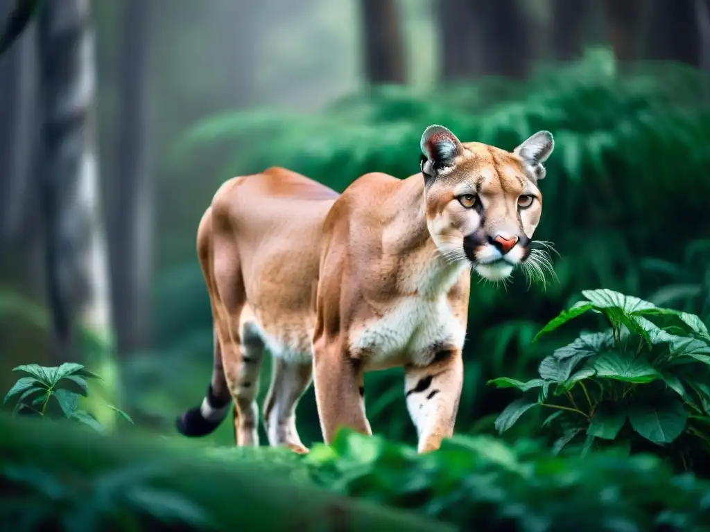 Fotografiando fauna silvestre en Uruguay: Un majestuoso Puma acechando en la jungla