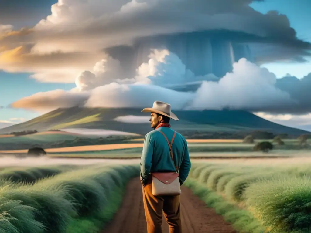 Un gaucho uruguayo interpreta señales naturales para orientarse en el campo