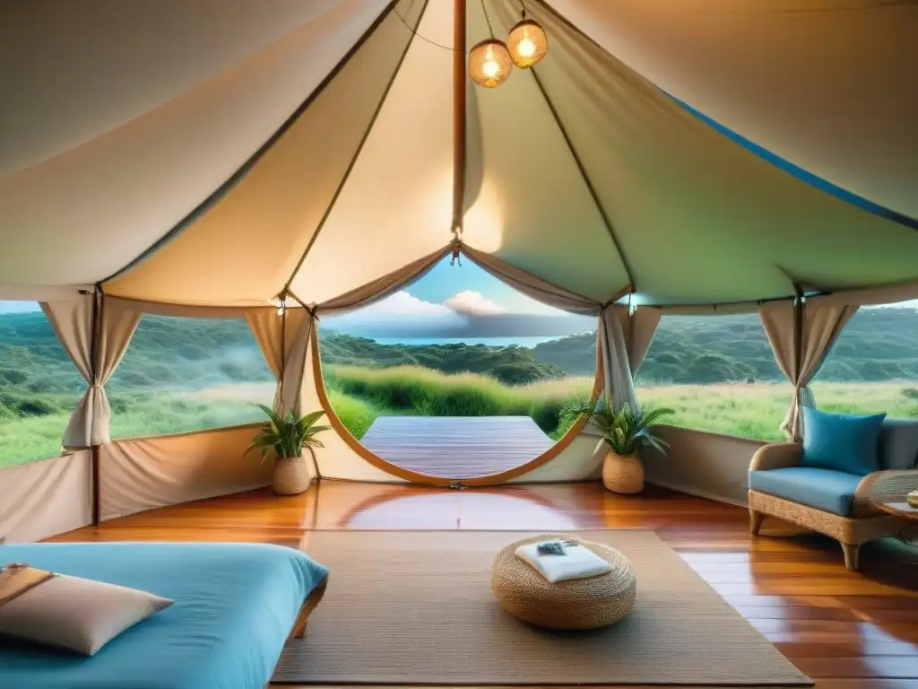 Glamping en Uruguay: carpa lujosa entre vegetación y costa, fusión perfecta de belleza natural y comodidad