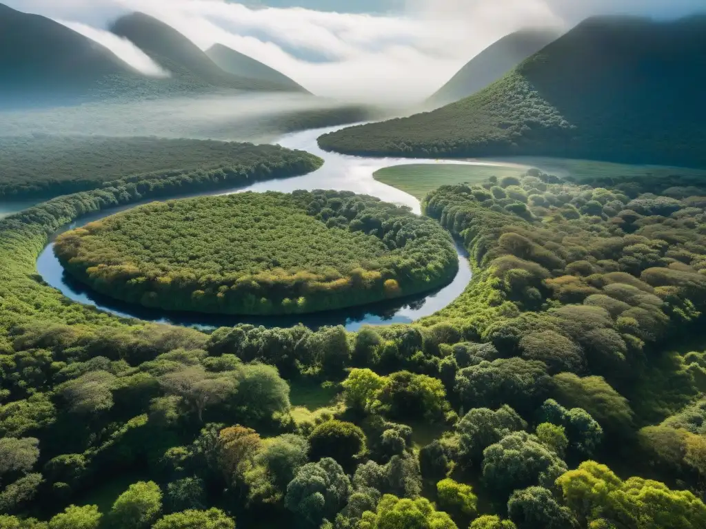 Un grupo de cineastas preparándose para capturar la esencia del cine uruguayo vida al aire libre en un exuberante bosque