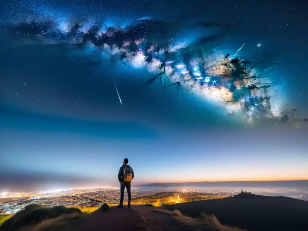 Impresionante fotografía nocturna en Uruguay: constelaciones, Vía Láctea y una estrella fugaz iluminan el cielo estrellado