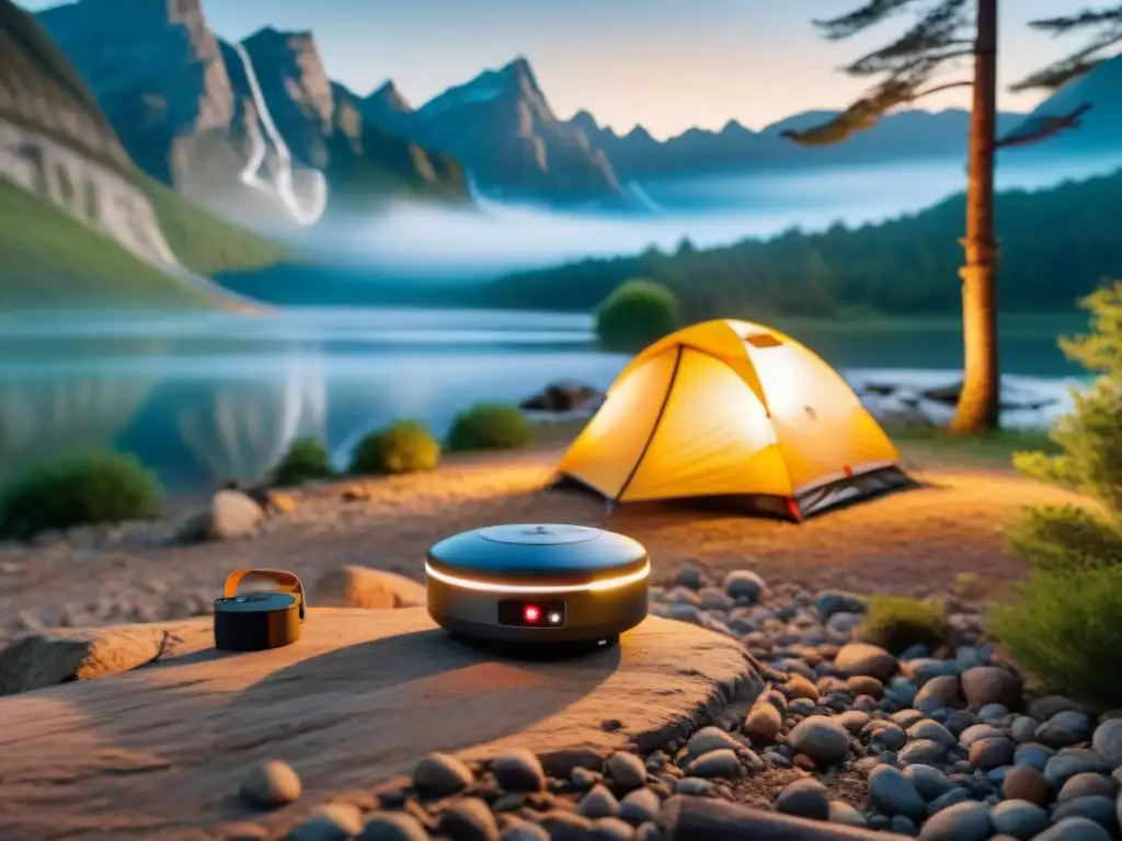 Un innovador sistema de alarma para camping se funde en la serenidad nocturna, destacando la seguridad en espacios naturales