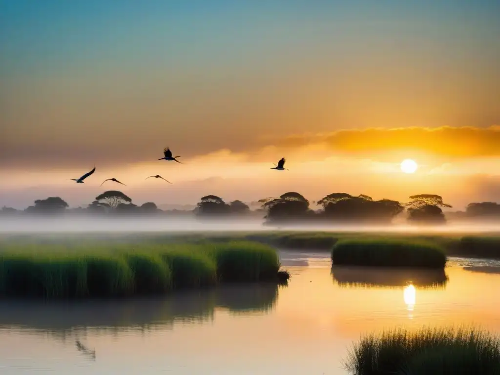 Magia al amanecer en los mejores sitios de avistamiento de aves en Uruguay