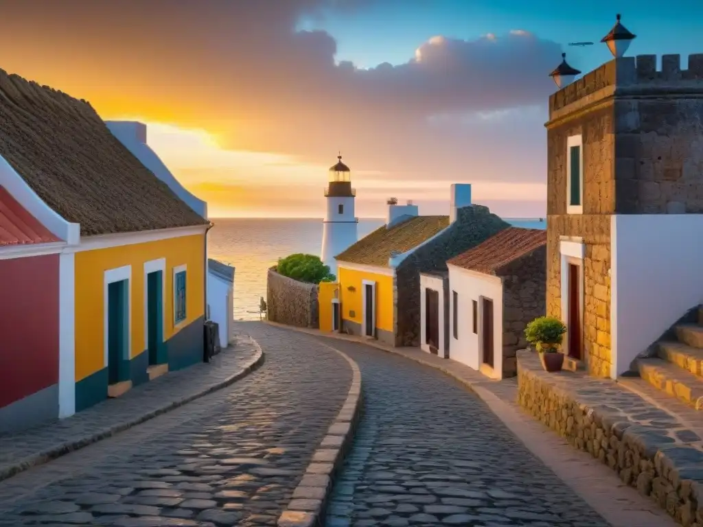 Explora la majestuosidad del atardecer en Colonia del Sacramento, Uruguay