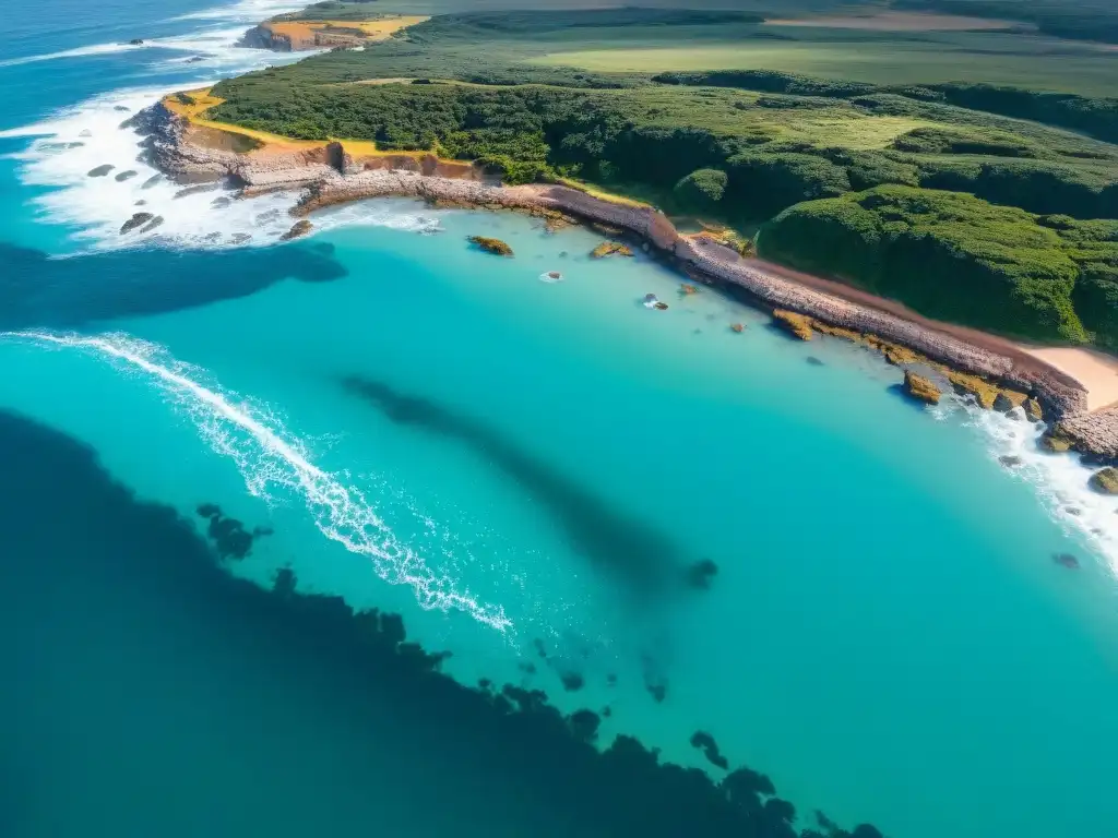 Los majestuosos acantilados de Punta Ballena en Uruguay, uno de los mejores spots para drones