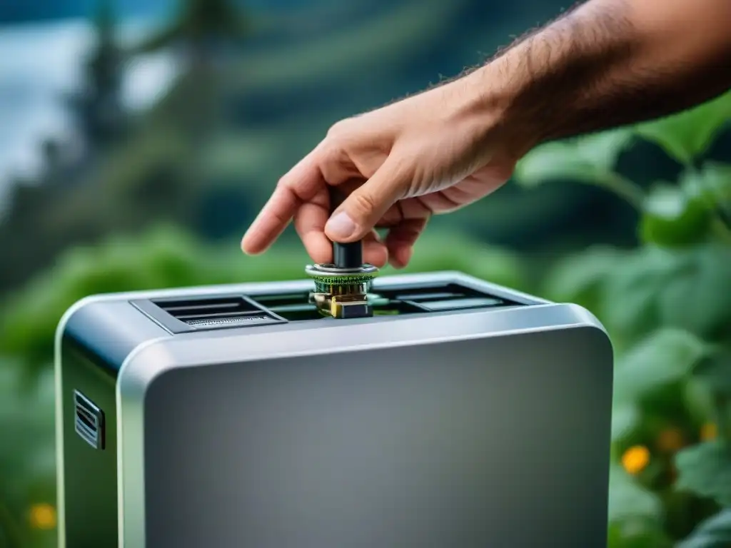 Manos ensamblan mini refrigerador DIY con precisión para camping en Uruguay