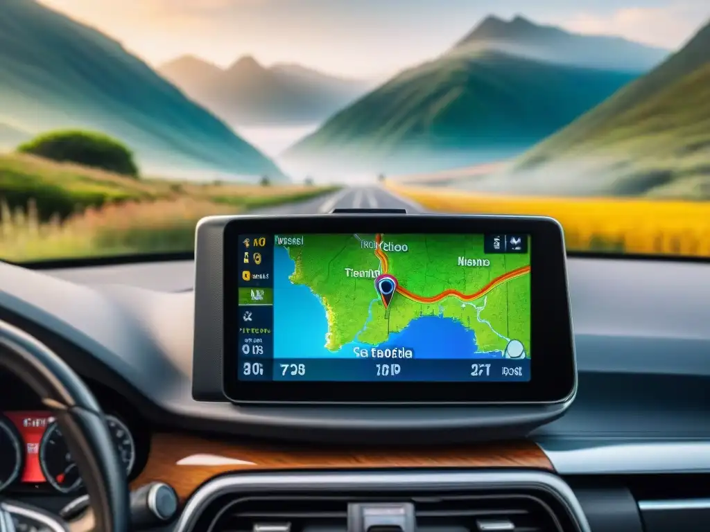 Explora las mejores rutas de camping en Uruguay con este moderno GPS integrado en el tablero del coche