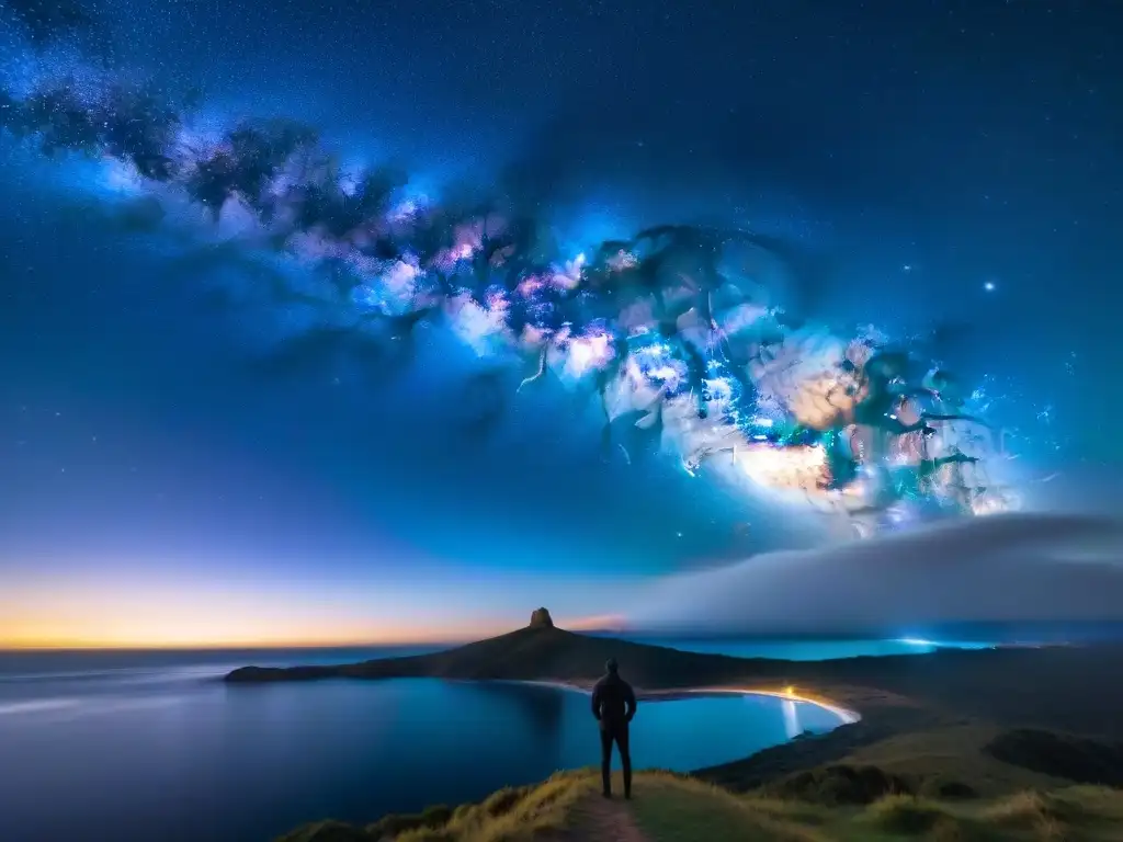 Fotografía nocturna en Uruguay: La Vía Láctea ilumina la costa uruguaya en una escena mágica y cautivadora