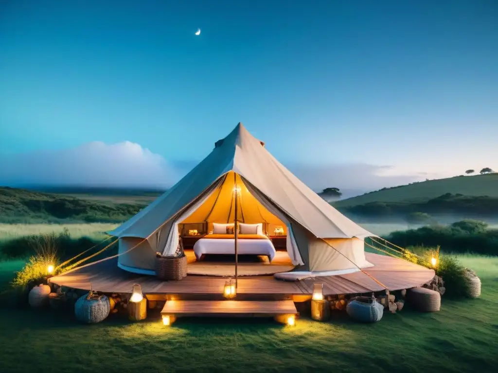 Un paraíso de glamping en Uruguay: lujosa carpa en armonía con la naturaleza