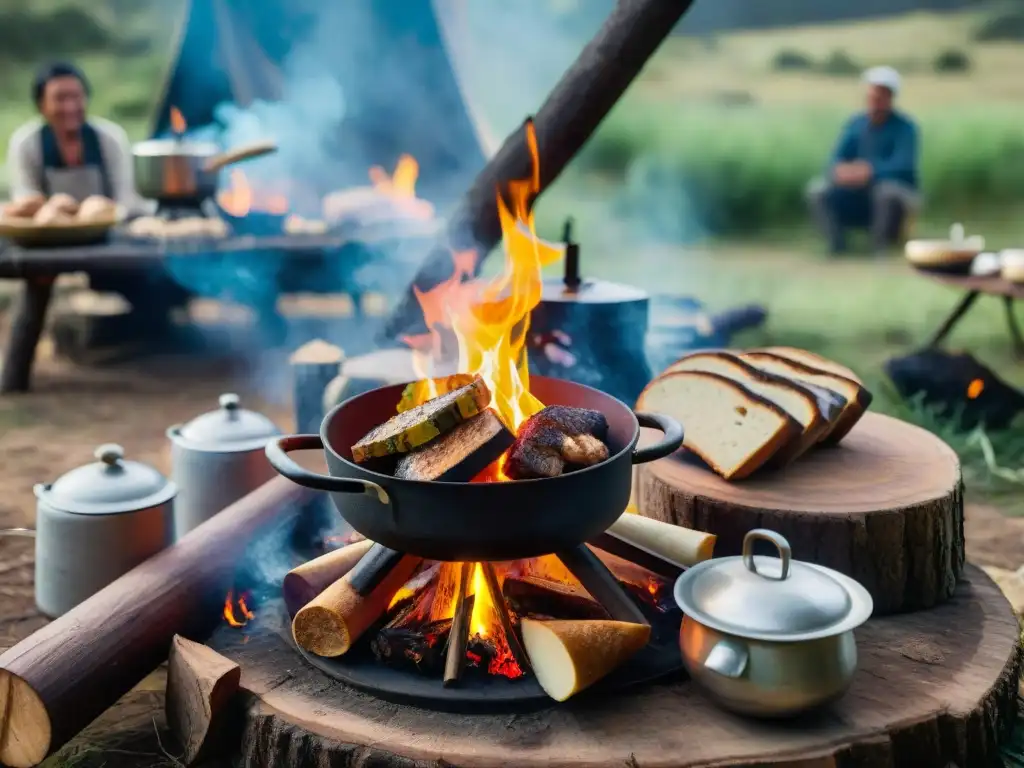 Recetas camping Uruguay: Noche estrellada en el bosque, asado y amigos alrededor del fuego