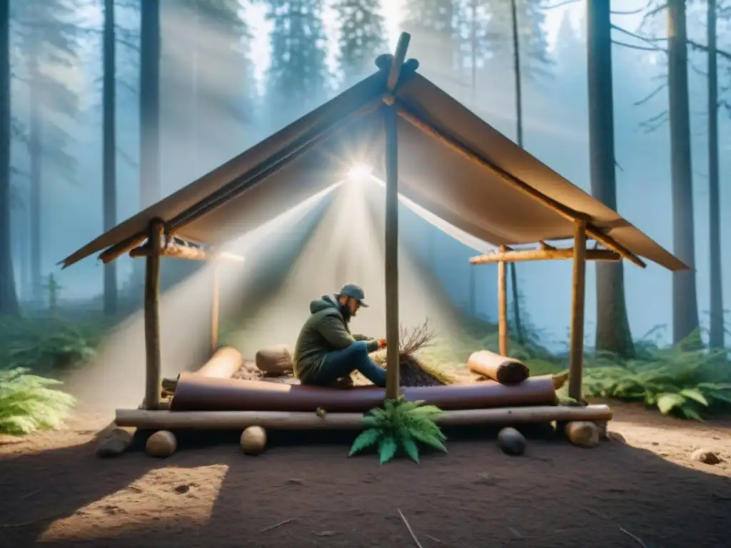 Construyendo un refugio en la naturaleza de Uruguay, seleccionando materiales naturales para crear un camping resistente